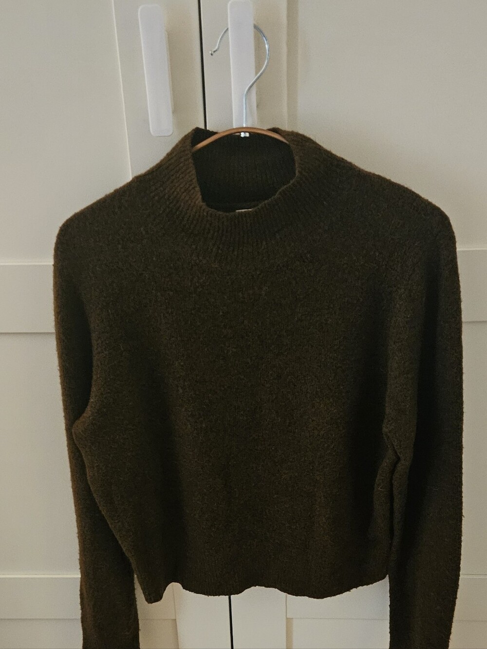 Simons Chocolate Brown Mock Neck Sweater